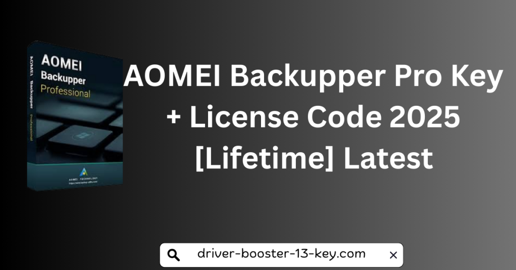 AOMEI Backupper Pro Key + License Code 2025